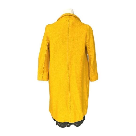 ZARA TRAFALUC EUC outerwear collection Open Front wool coat in Yellow Size S - Picture 3 of 10